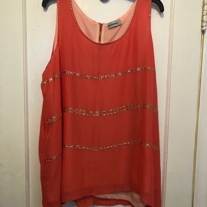 Tangerine Sleeveless Shirt